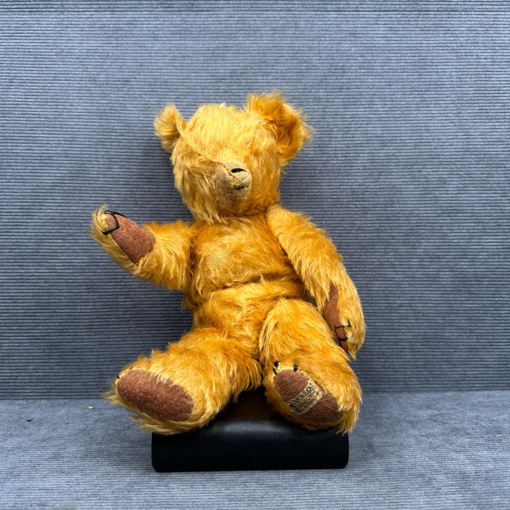 Vintage Merrythought Mohair Teddy Bear Gold Jointed England Ironbridge 10 inch